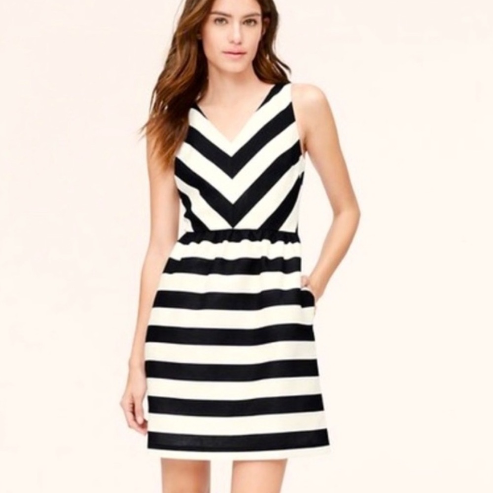 NWT 14 petite chevron loft dress